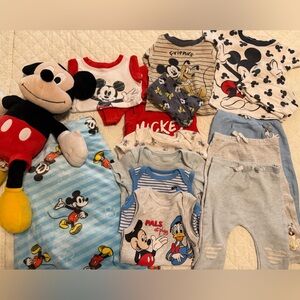 Disney Mickey Mouse Baby Apparel Set in Blue and Red